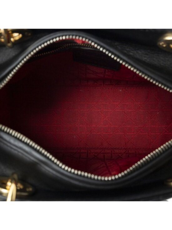 Dior Lady Dior Zip Black Canada Lambskin Leather Handbag main image 2